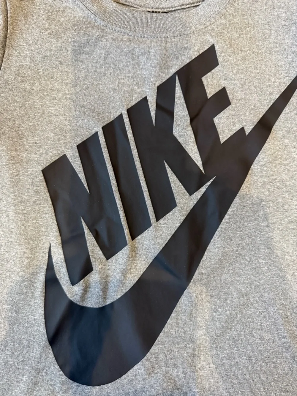 Nike Grey Tee with Black Logo and Black Shorts (5) - Picture 7 of 8